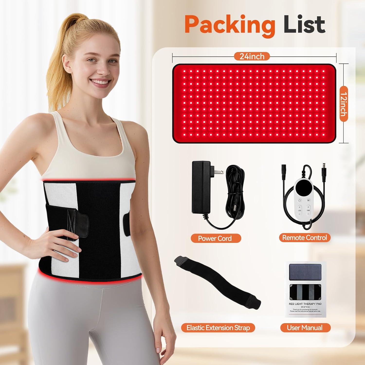 Alfombra de Terapia de Luz Roja Puroth 61x30.5cm 242 LEDs