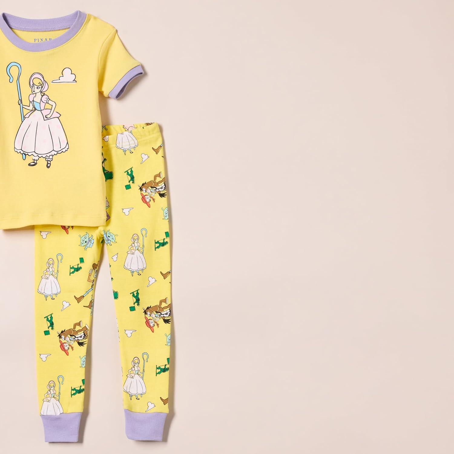 Pijamas ajustados de algodón Disney Amazon Essentials 4T - 3 piezas