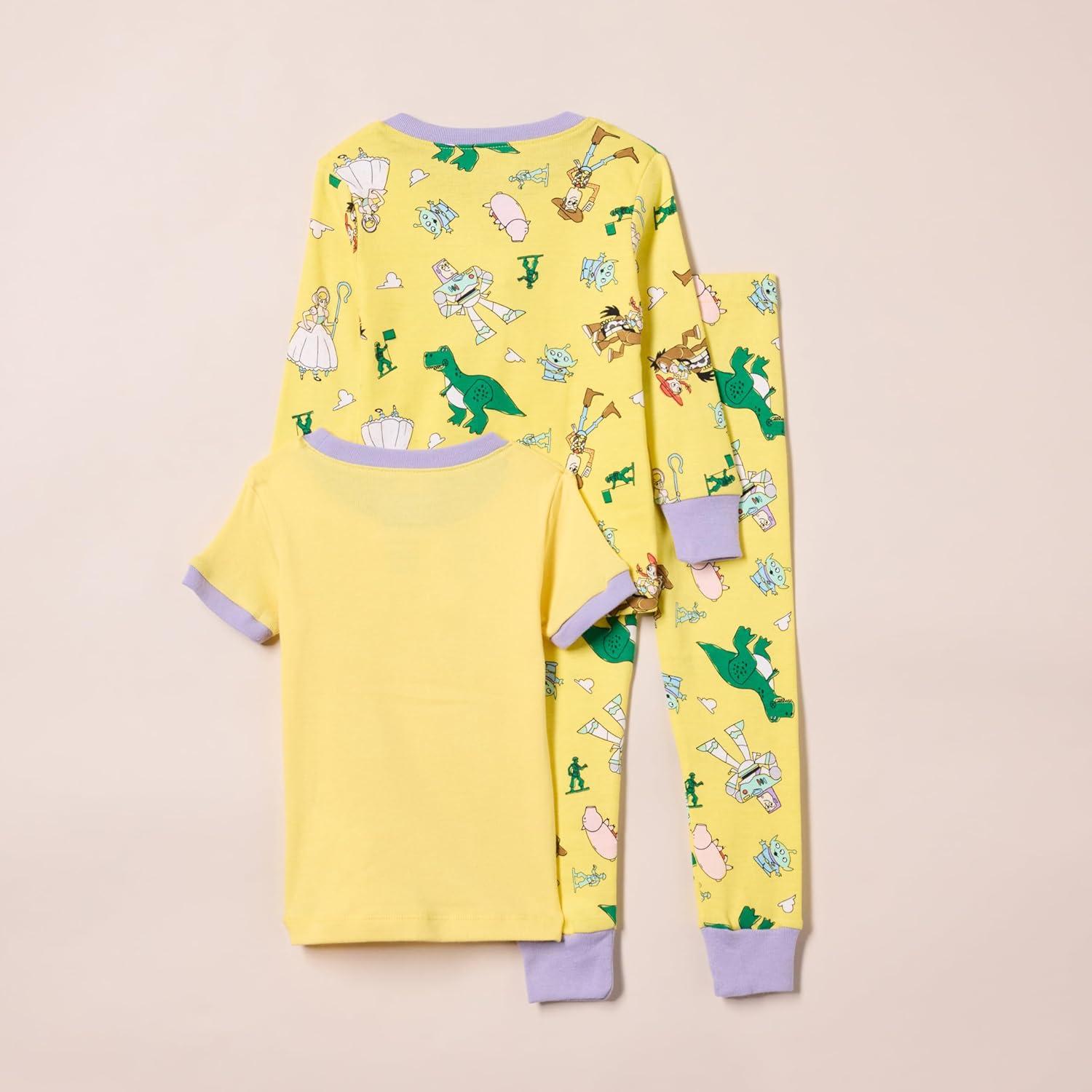 Pijamas ajustados de algodón Disney Amazon Essentials 4T - 3 piezas