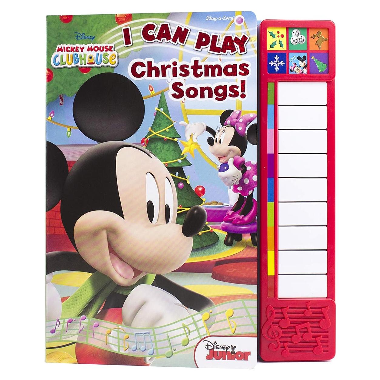 Disney Mickey Mouse - I Can Play Christmas Songs Sound Book with Built-In Keyboard - PI Kids