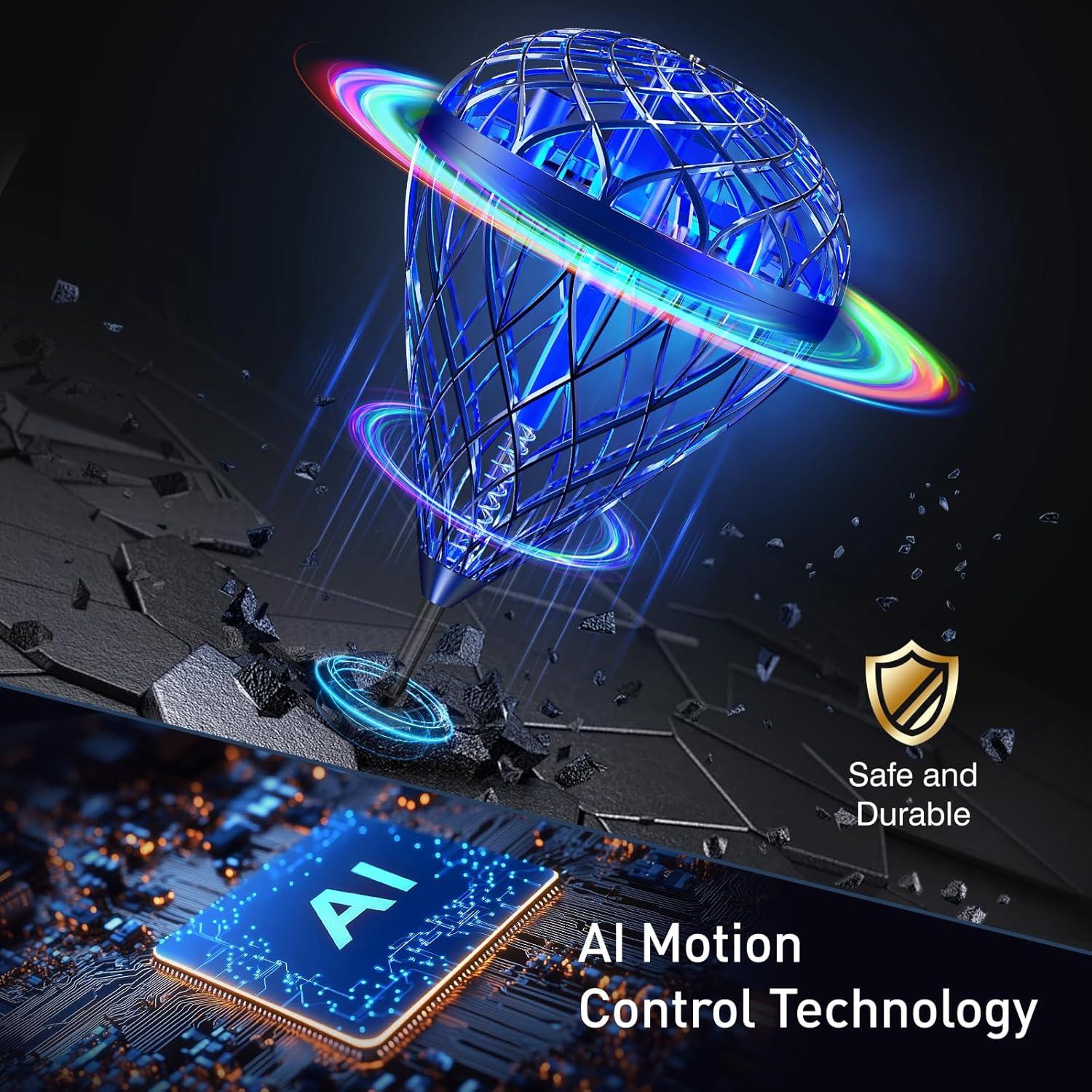 Juguete Volador Inteligente AMERFIST Azul - Control AI & Rebote