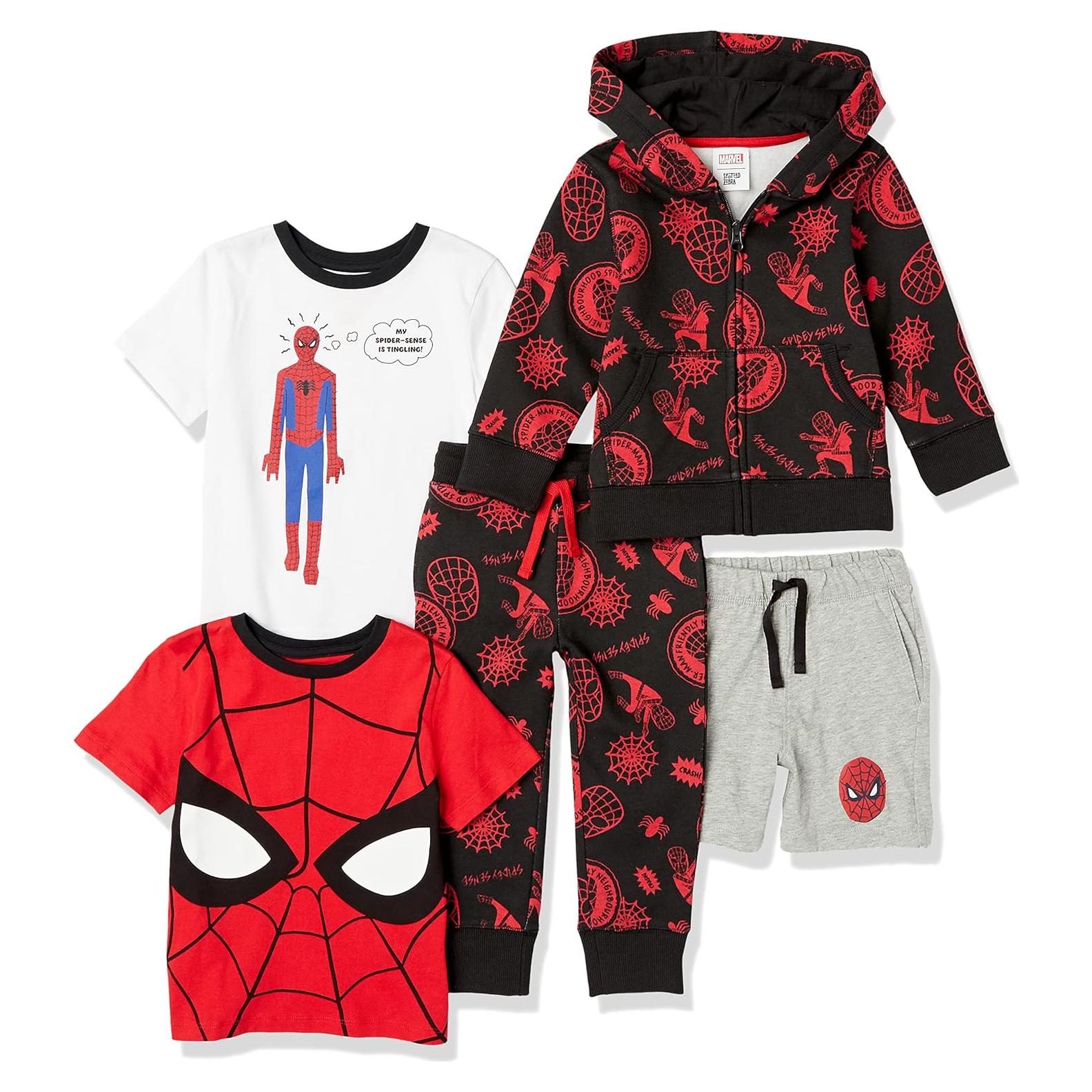 Conjunto de Ropa para Niños Amazon Essentials Marvel 5 Piezas