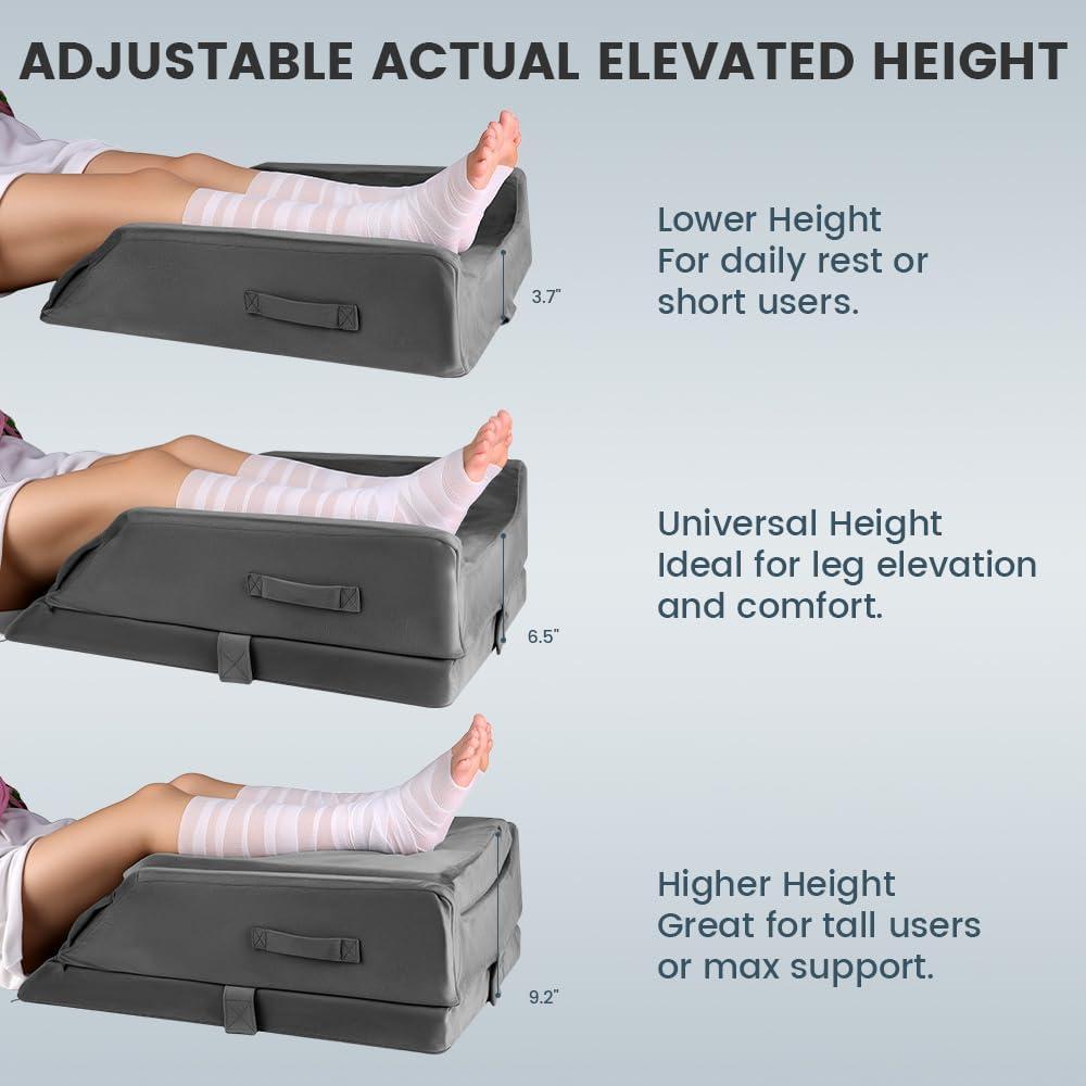 Cojín Elevador de Piernas Ajustable CIVJET - Espuma Viscoelástica