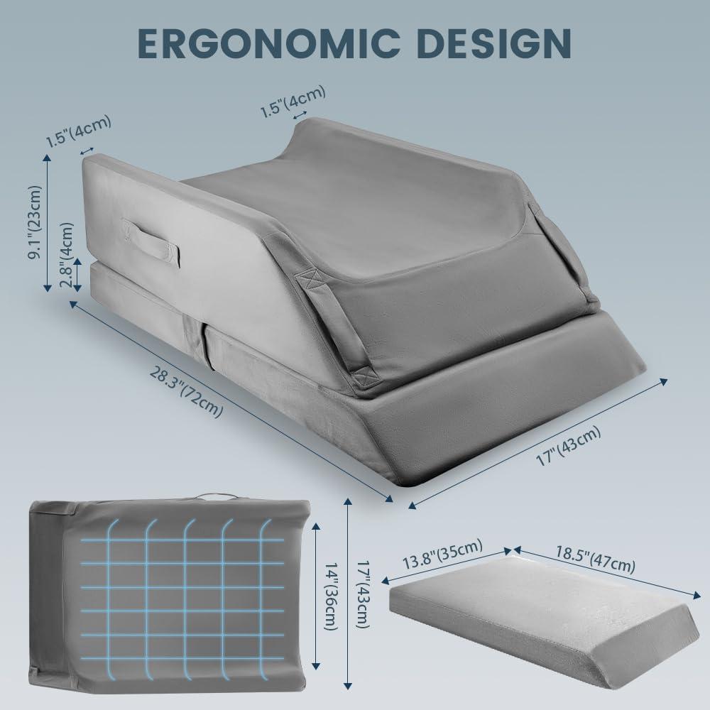 Cojín Elevador de Piernas Ajustable CIVJET - Espuma Viscoelástica