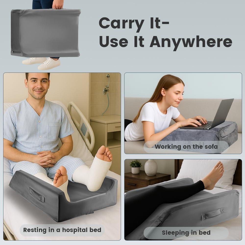 Cojín Elevador de Piernas Ajustable CIVJET - Espuma Viscoelástica