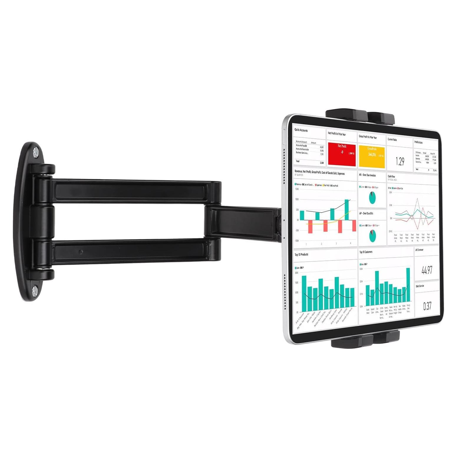 Soporte Pared Plegable Mippko para Tabletas 7-12.9" Negro