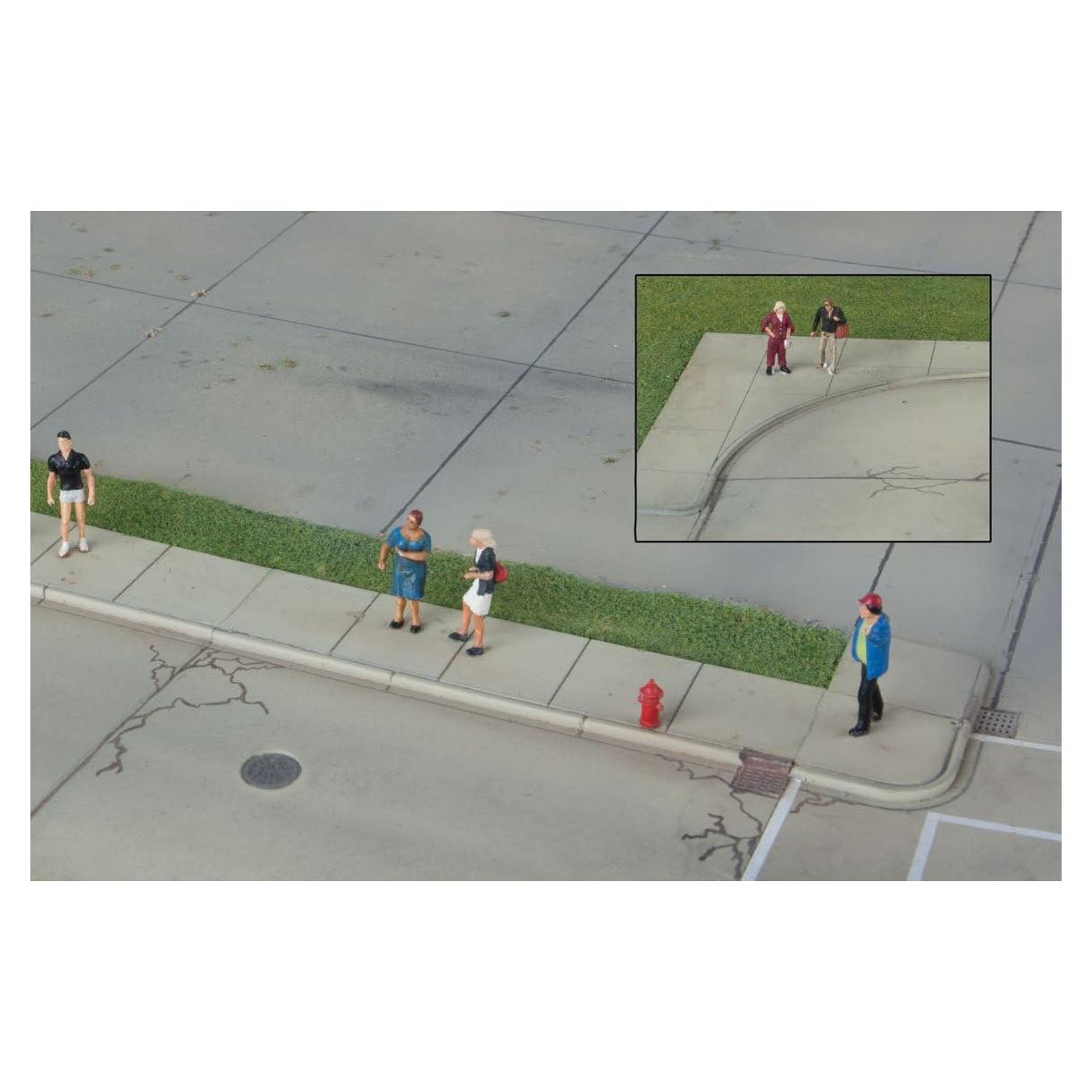 Bordillos y Aceras de Concreto Walthers Cornerstone HO