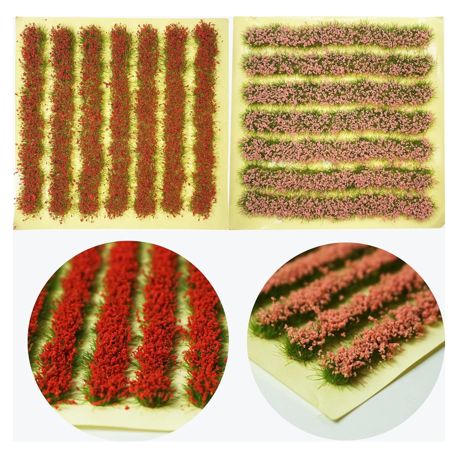 Tiras de Arbustos Miniatura Cayway 10 cm Rosa y Rojo - 2 Piezas