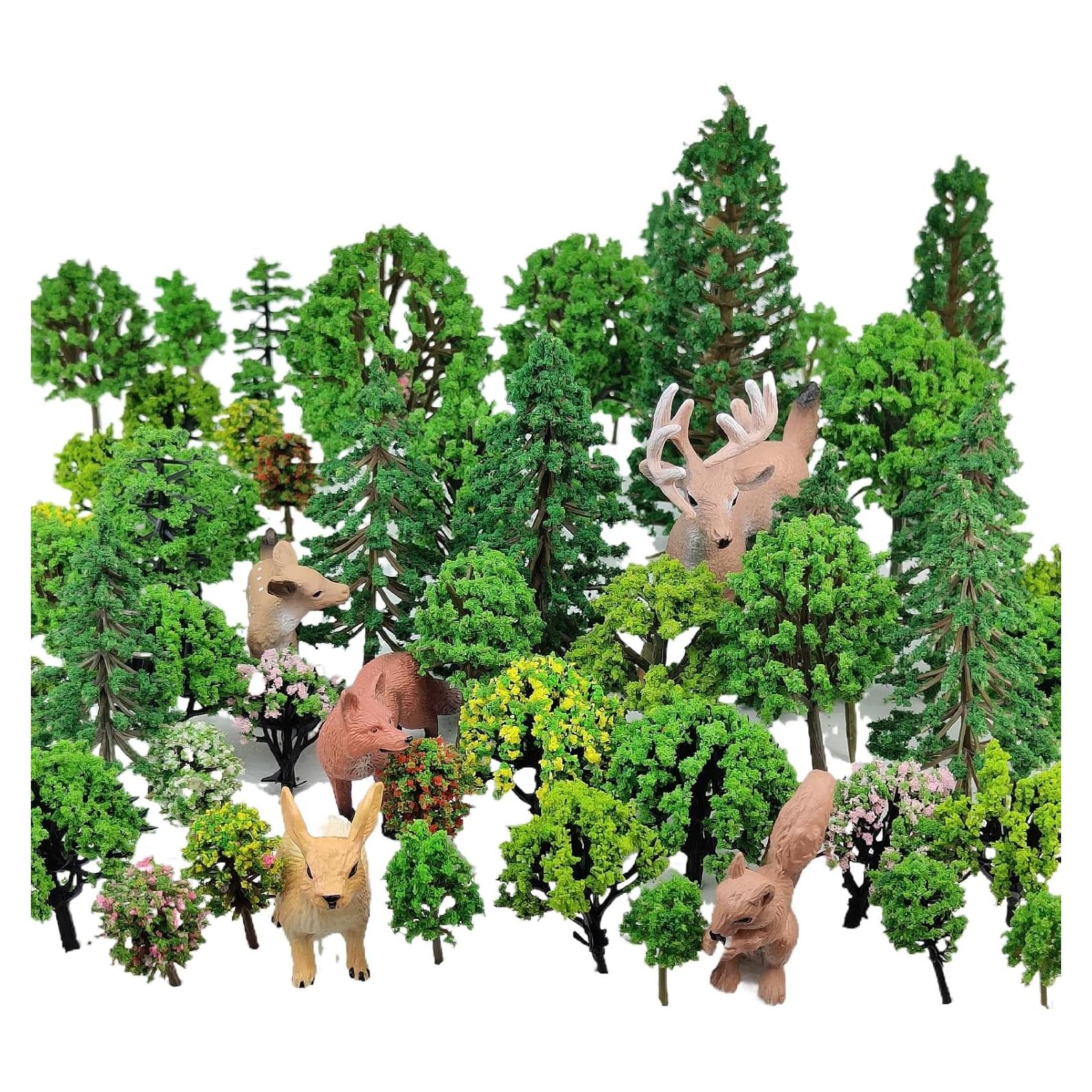 Kit Diorama 66 Piezas HO Gdeplok con Árboles y Animales