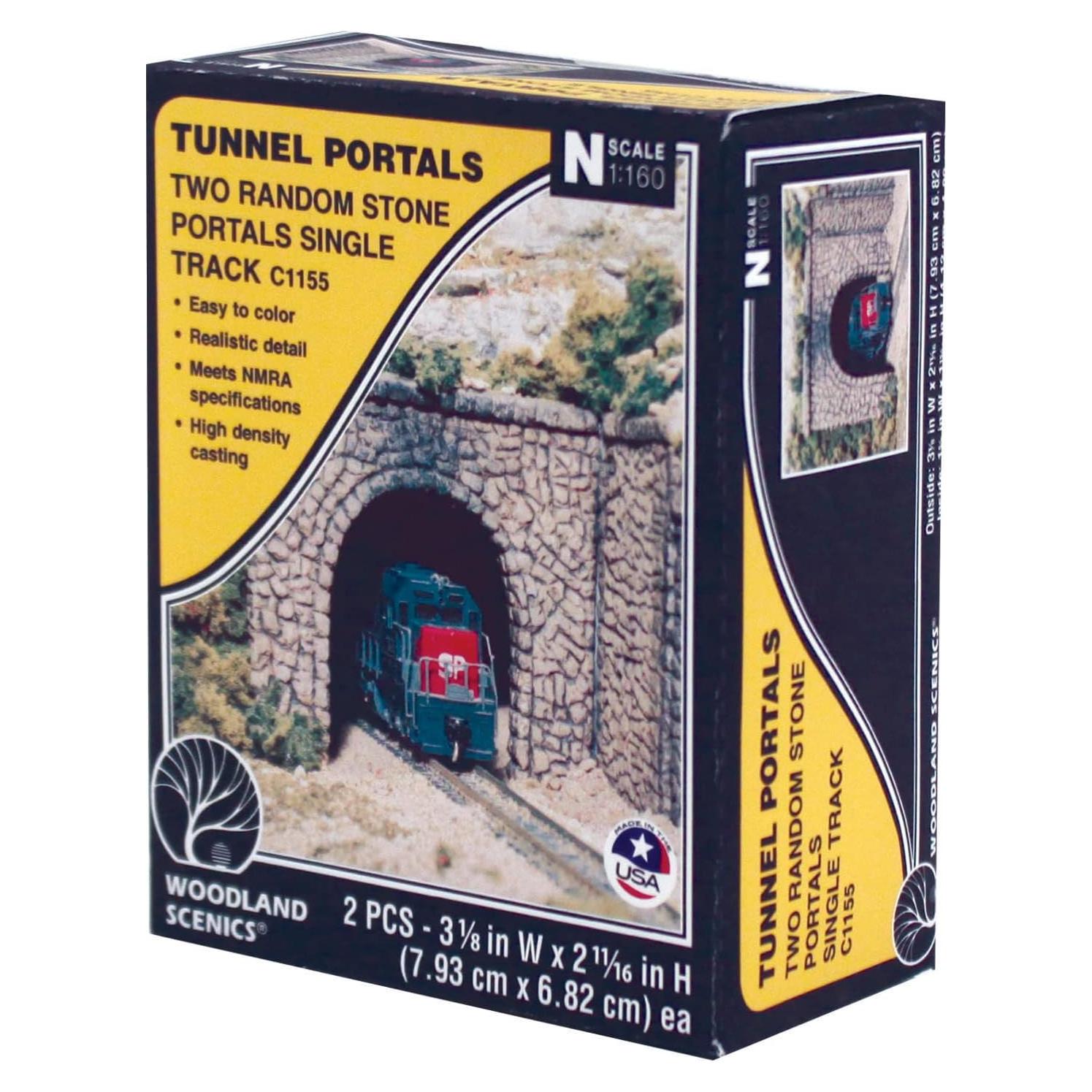 Portal de Túnel en Escala N Woodland Scenics - 2 Piezas