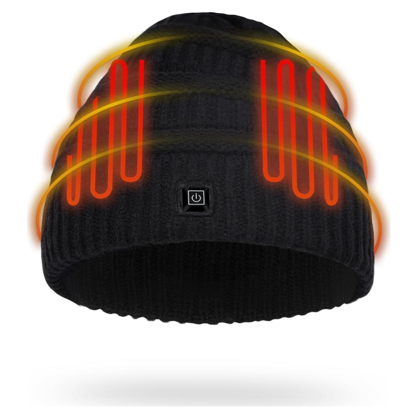 Gorro Térmico Amoskey Eléctrico Recargable Negro 2700mAh