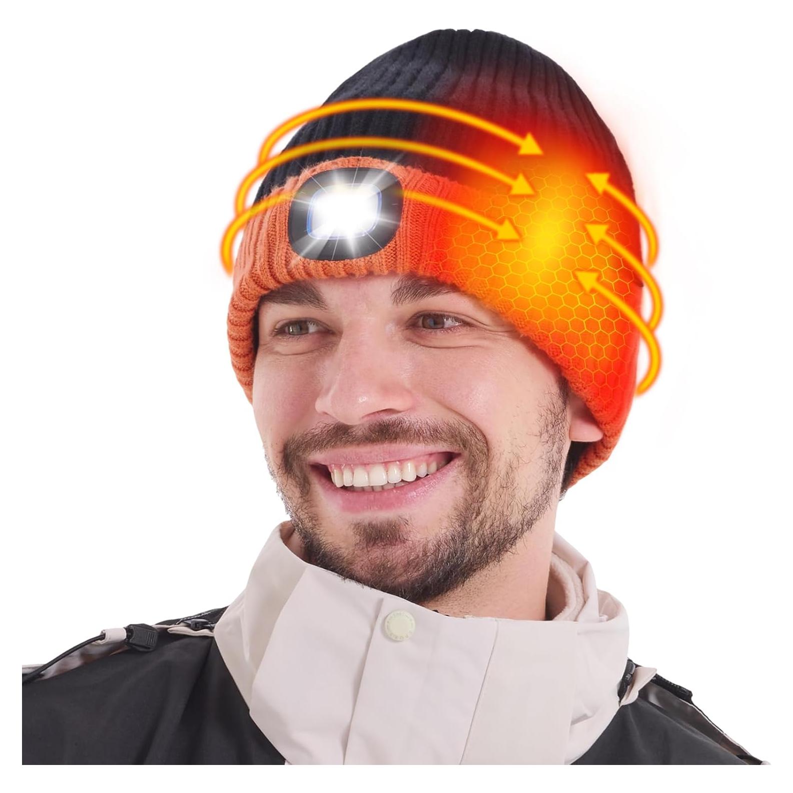 Gorro Calentado WOOMER con Luz LED, Batería 5V 4000mAh