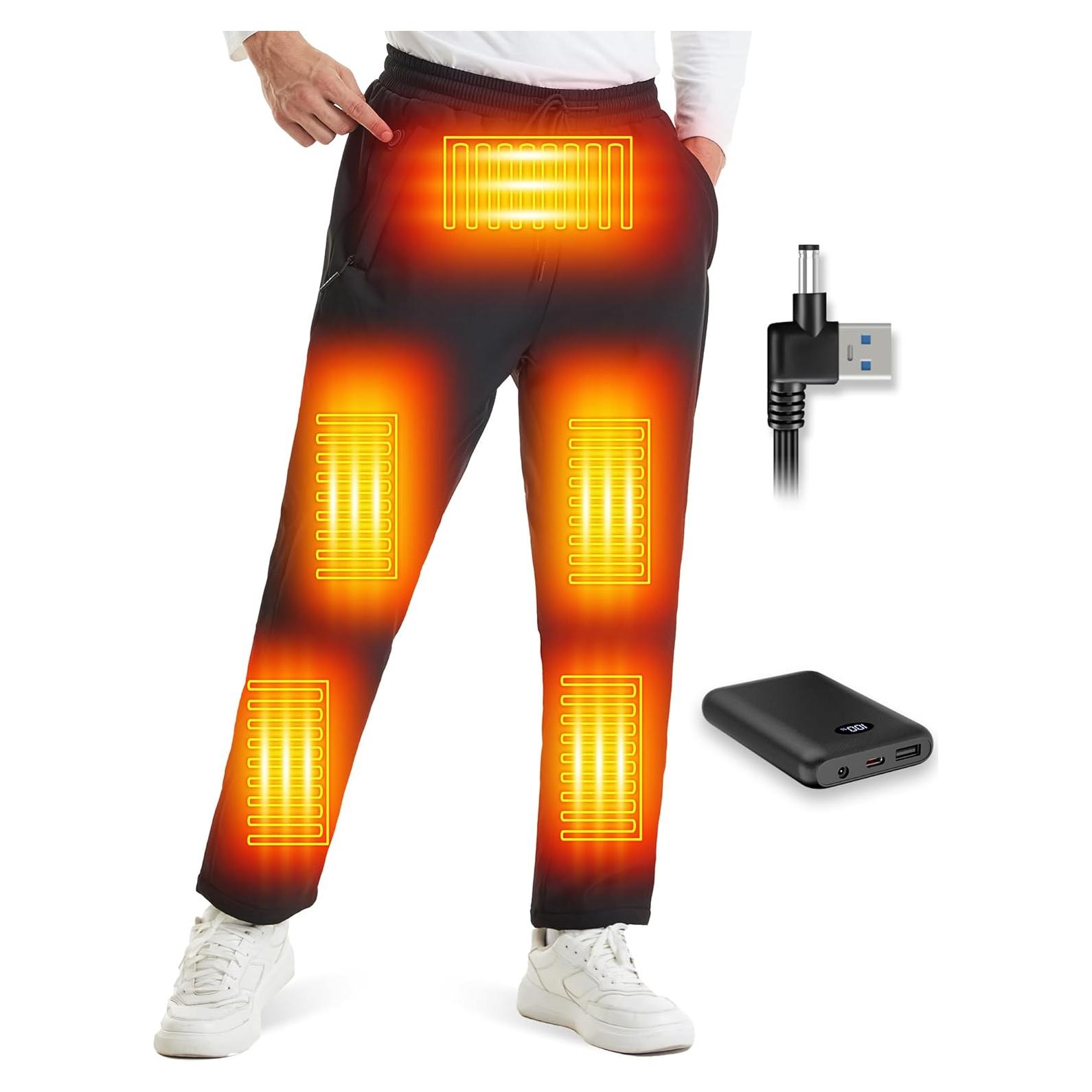 Pantalones Calentados Eléctricos para Hombres y Mujeres - 7.4V y USB