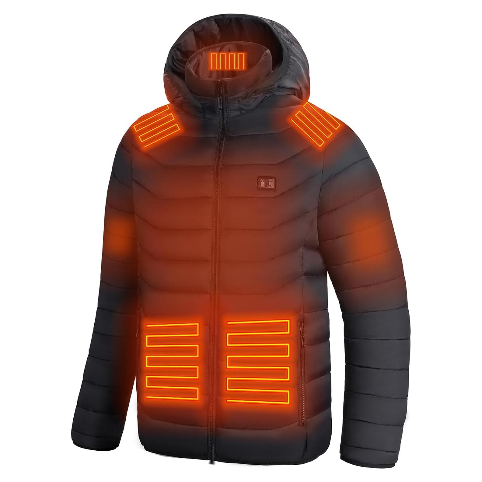 Chaqueta Calefaccionada Unisex 15 Zonas Control Doble 10000mAh