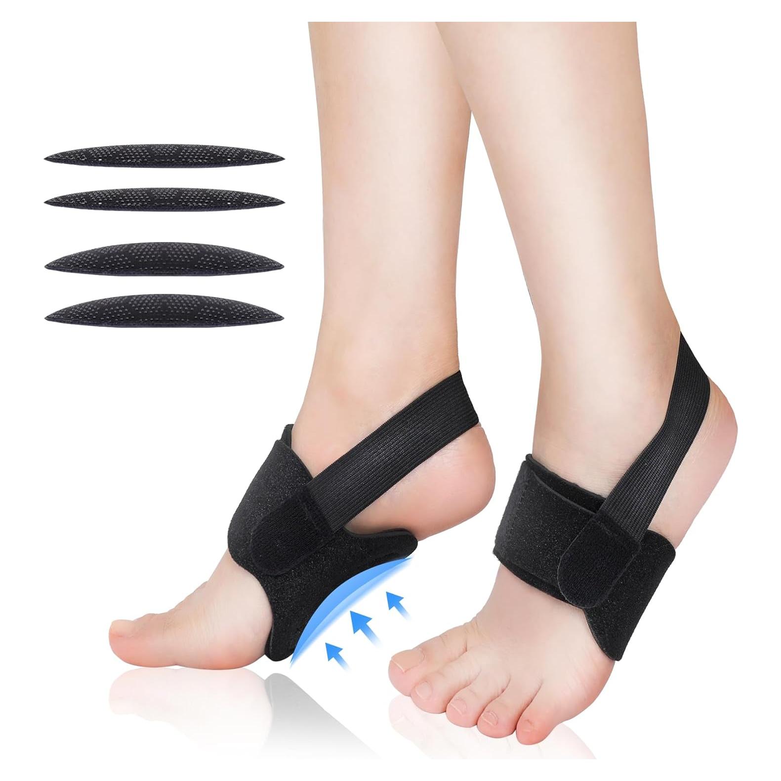 Férulas de Soporte de Arco Vigorwise para Pie Plano - 1 Par Negro