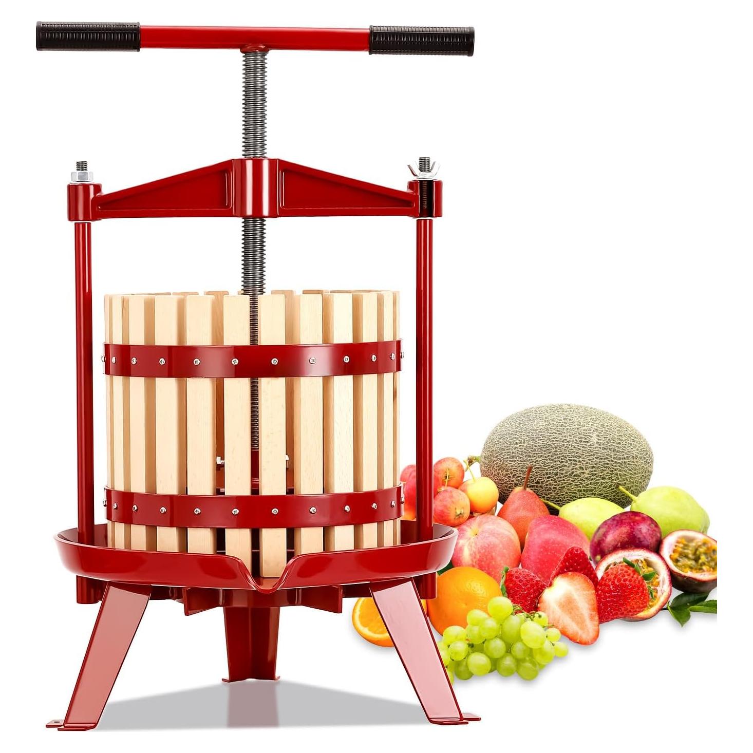 Prensa de Vino Manual ProMaintain 18L Madera Eficiente