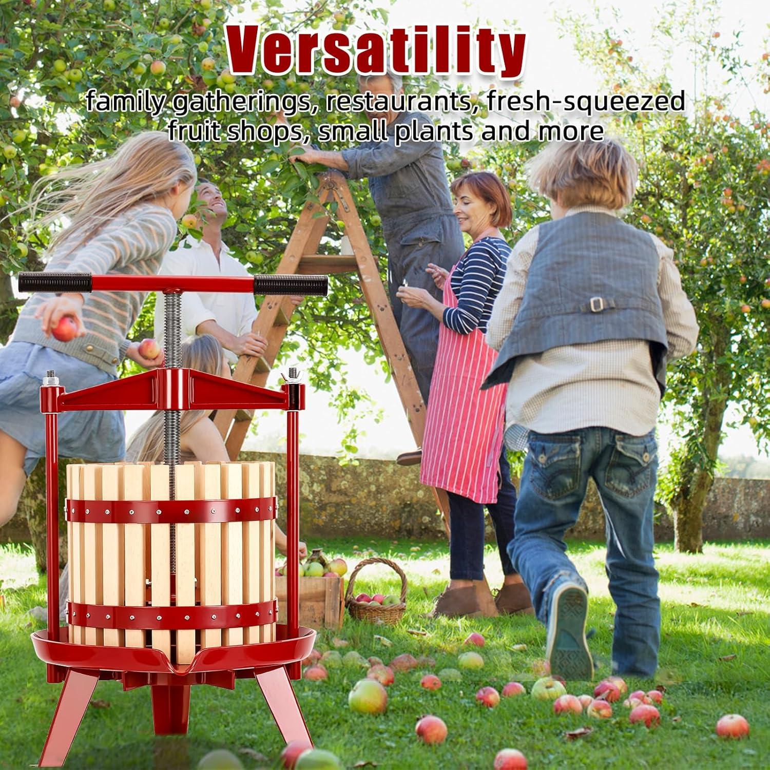 Prensa de Vino Manual ProMaintain 18L Madera Eficiente