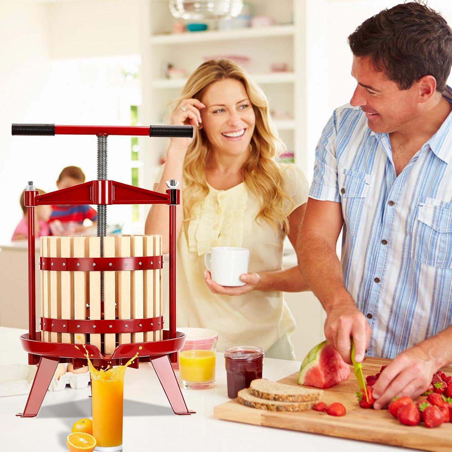 Prensa de Vino Manual ProMaintain 18L Madera Eficiente