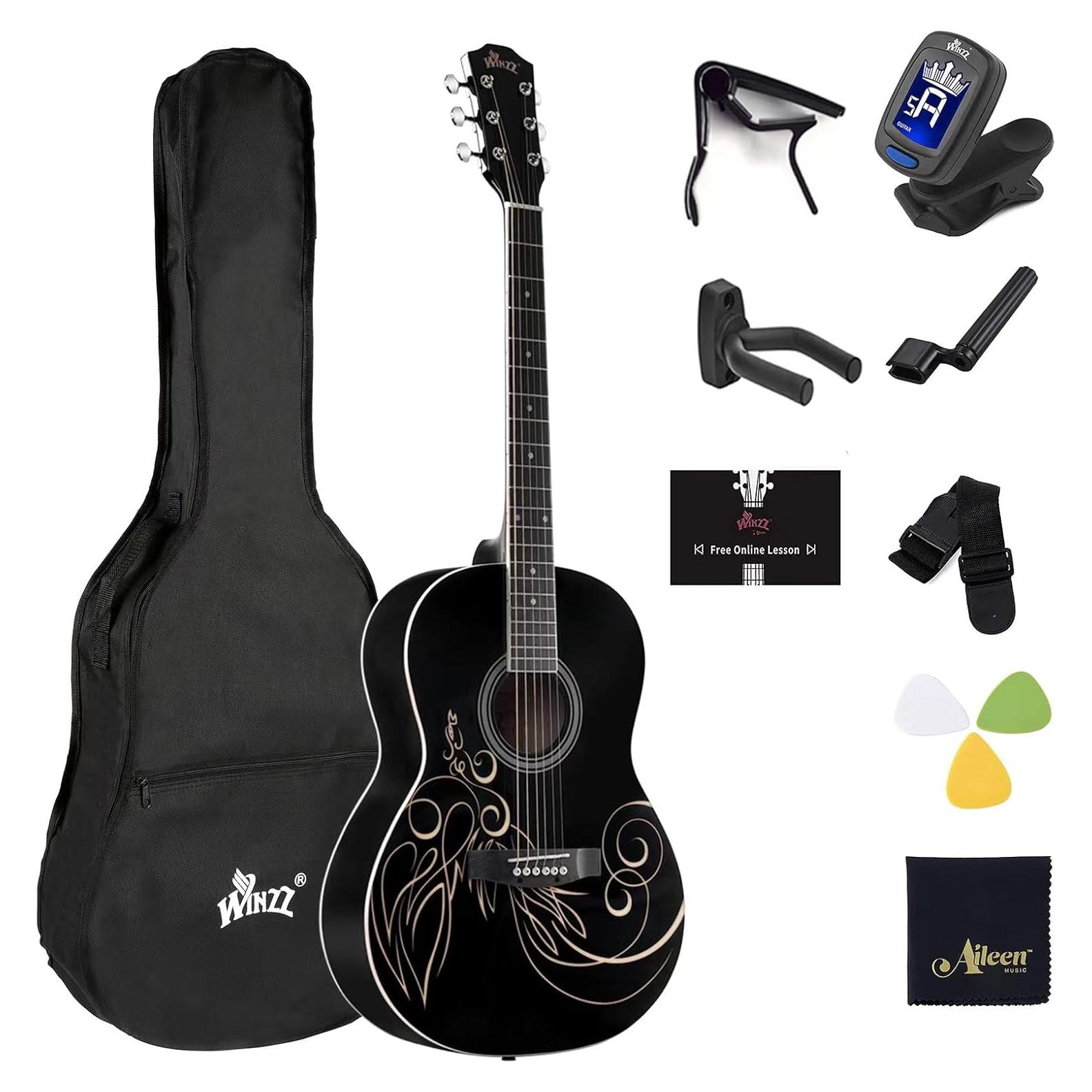 Guitarra Acústica WINZZ AF227A 39" Vínculo Delicado Kit