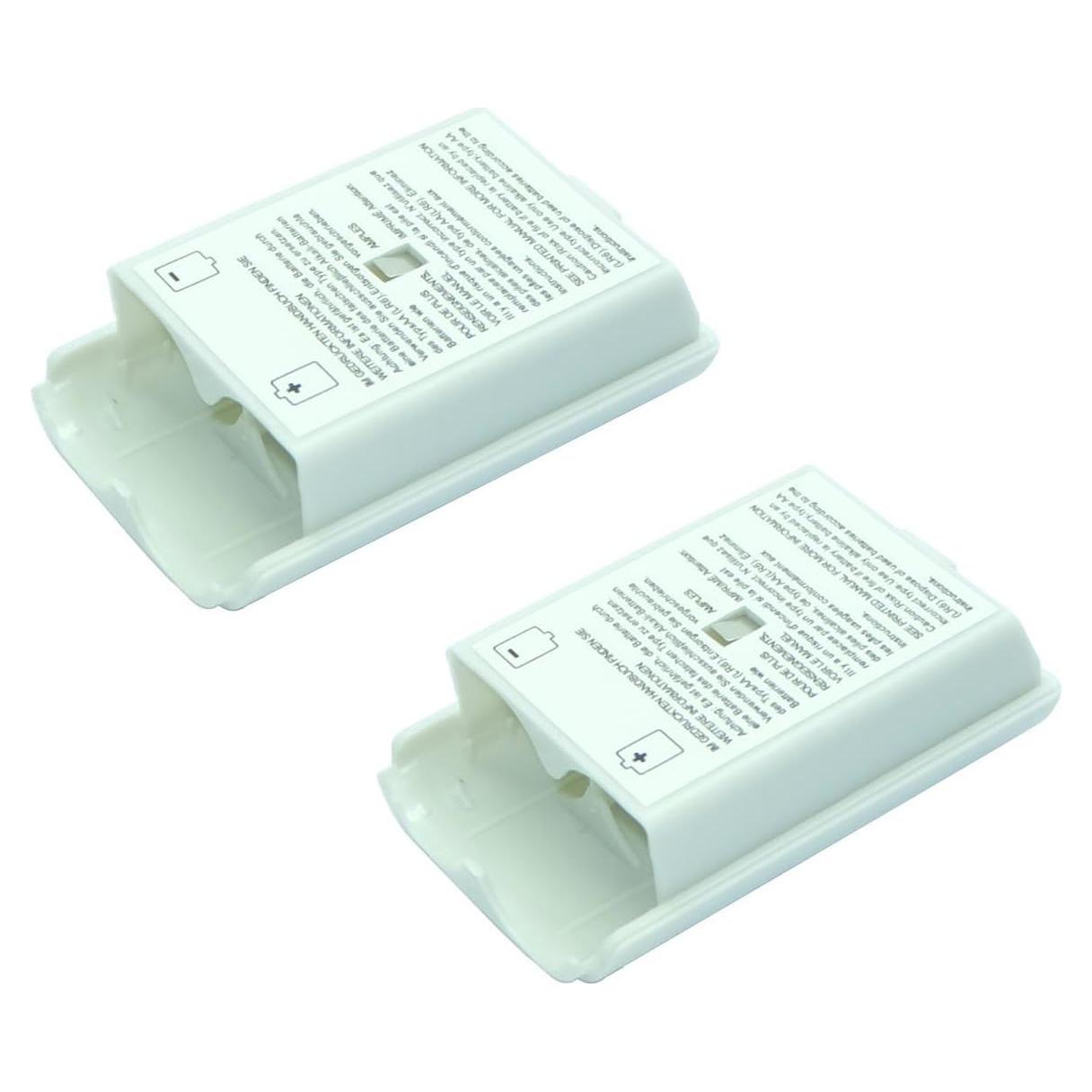 2x Cubierta Batería Blanca XBOX 360 - Reemplazo Perfecto