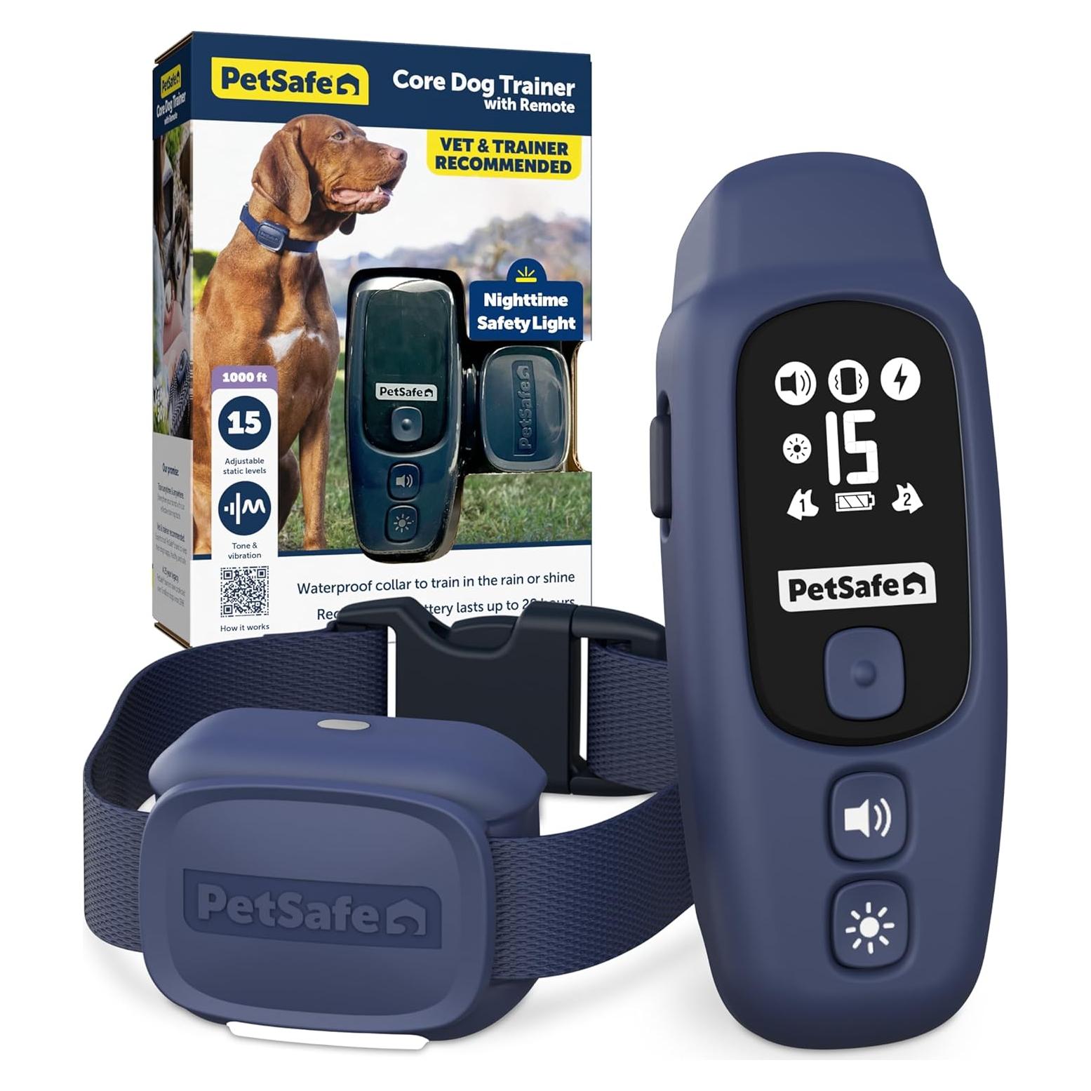 Entrenador de Perros PetSafe Core con Control Remoto - Collar Impermeable y Recargable