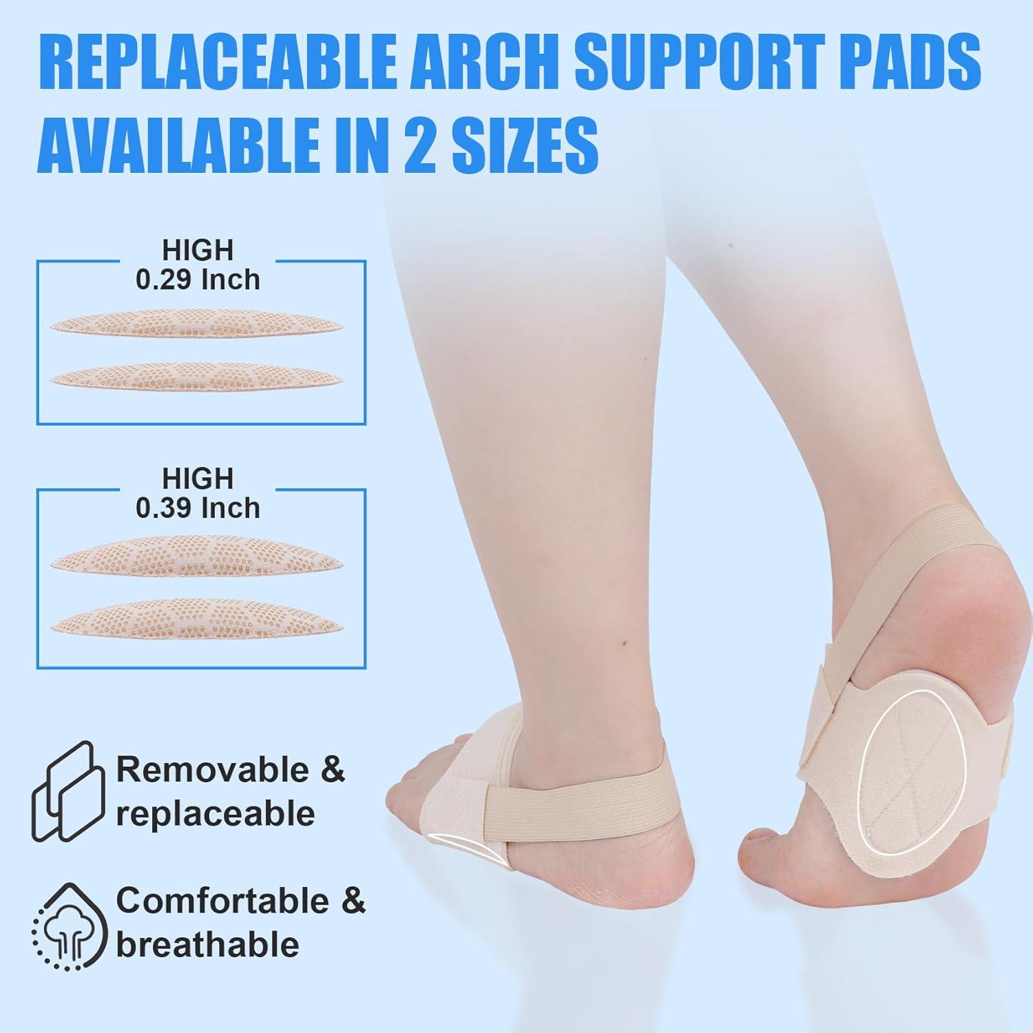 Férulas de Soporte de Arco Vigorwise para Pie Plano - 1 Par Beige