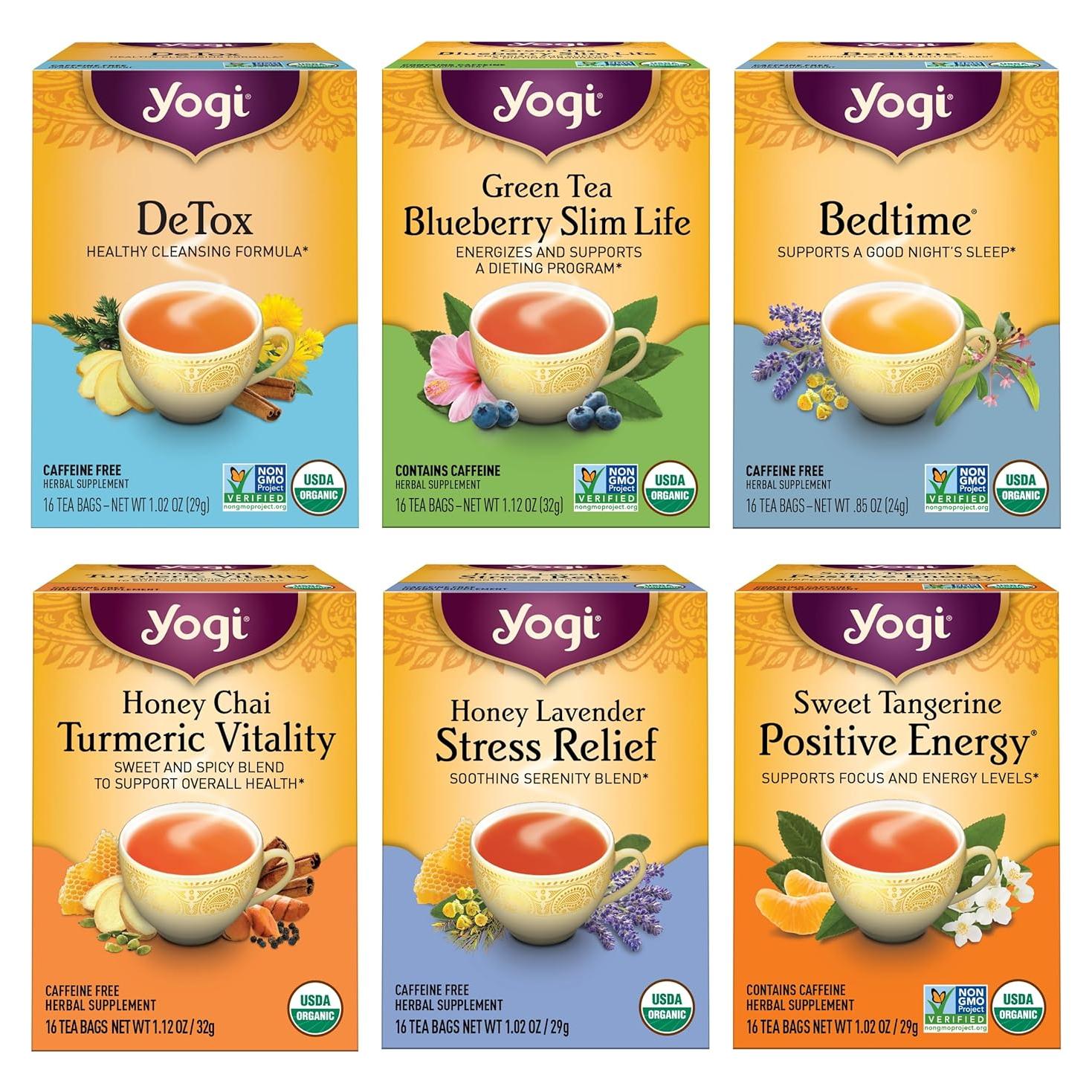 Paquete de Variedad de Tés Orgánicos Yogi - 96 Bolsitas