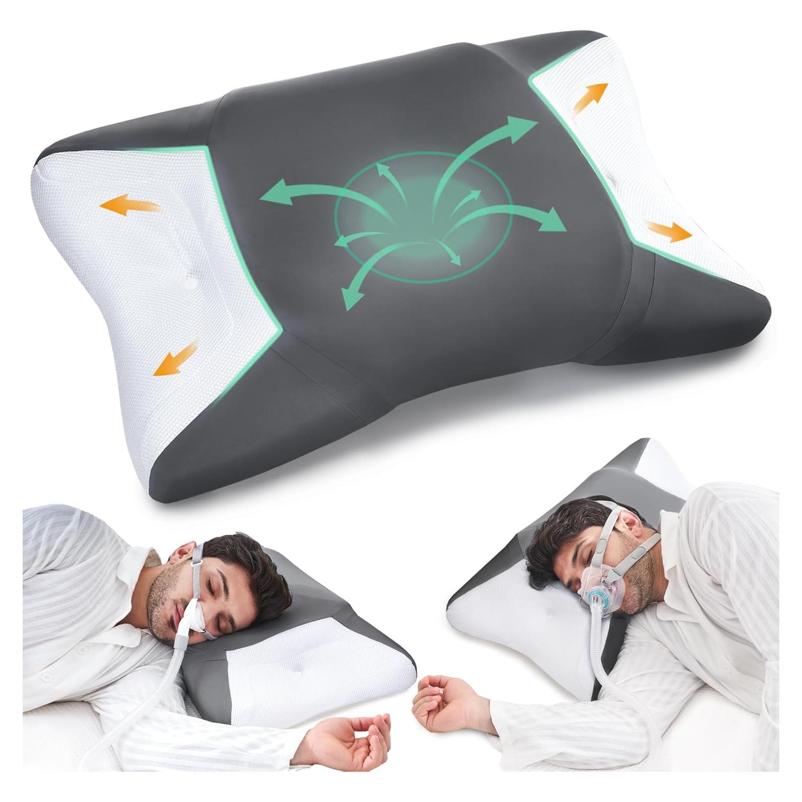 Almohada CPAP Ergonómica BAMHILL para Dormir de Lado 65x40cm