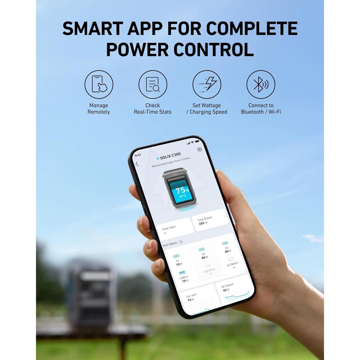 Estación de Energía Portátil Anker SOLIX C300 288Wh 300W