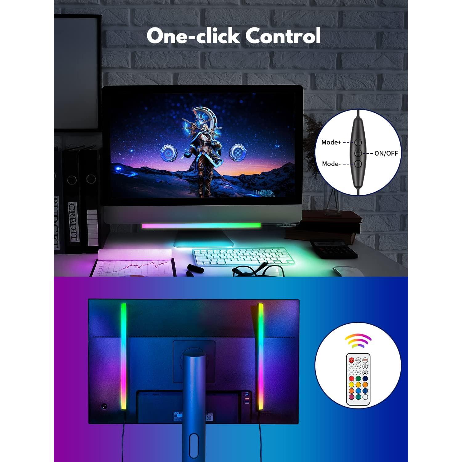 Barra de Luz RGB JUSJUBR 30.48 cm Control Remoto USB