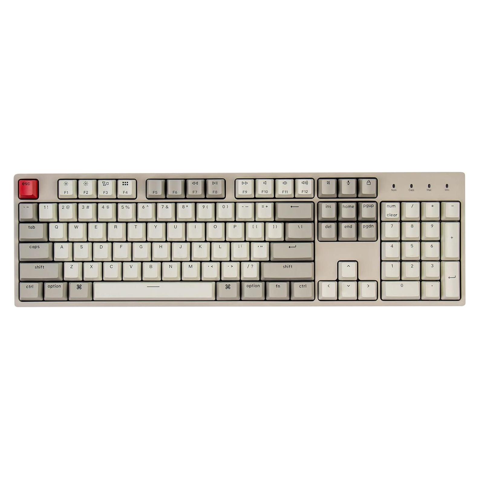 Teclado Mecánico Keychron C2 Hot-swappable 104 Teclas Rojo