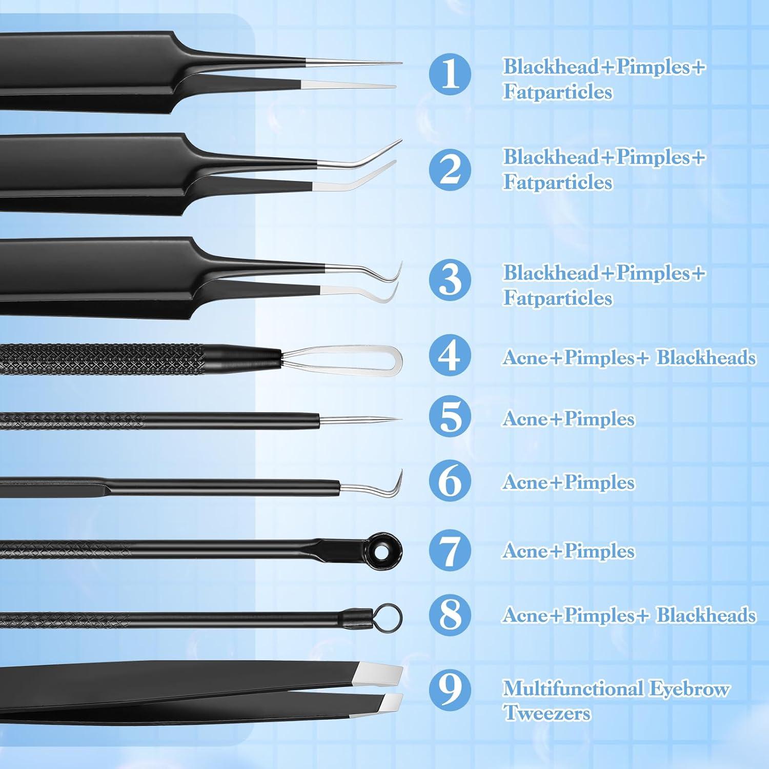 Kit de Herramientas para Extracción de Puntos Negros HairChrysm 9 Piezas