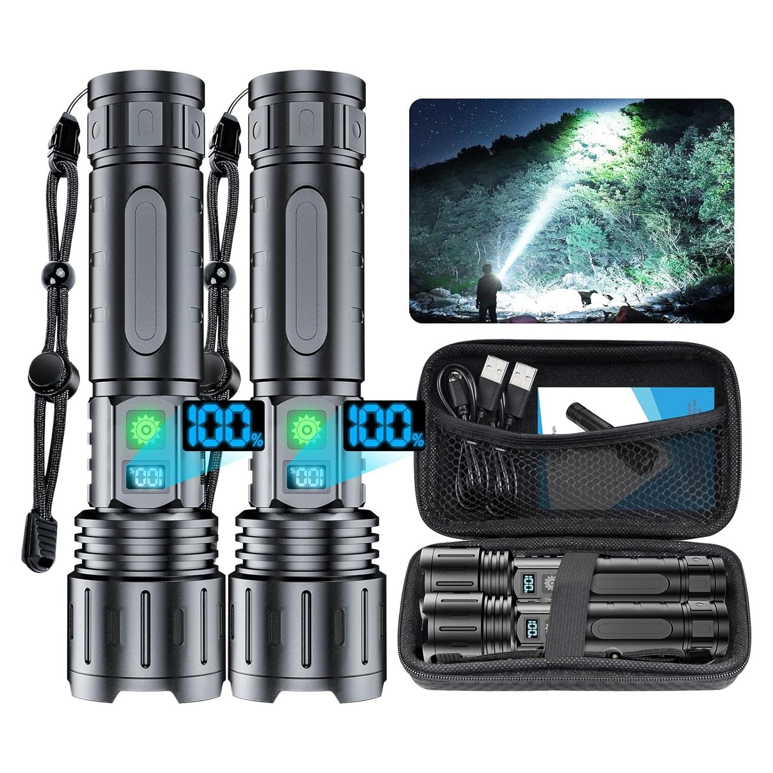 Linterna Táctica Recargable Hoxida 2000 Lúmenes 20h IPX5