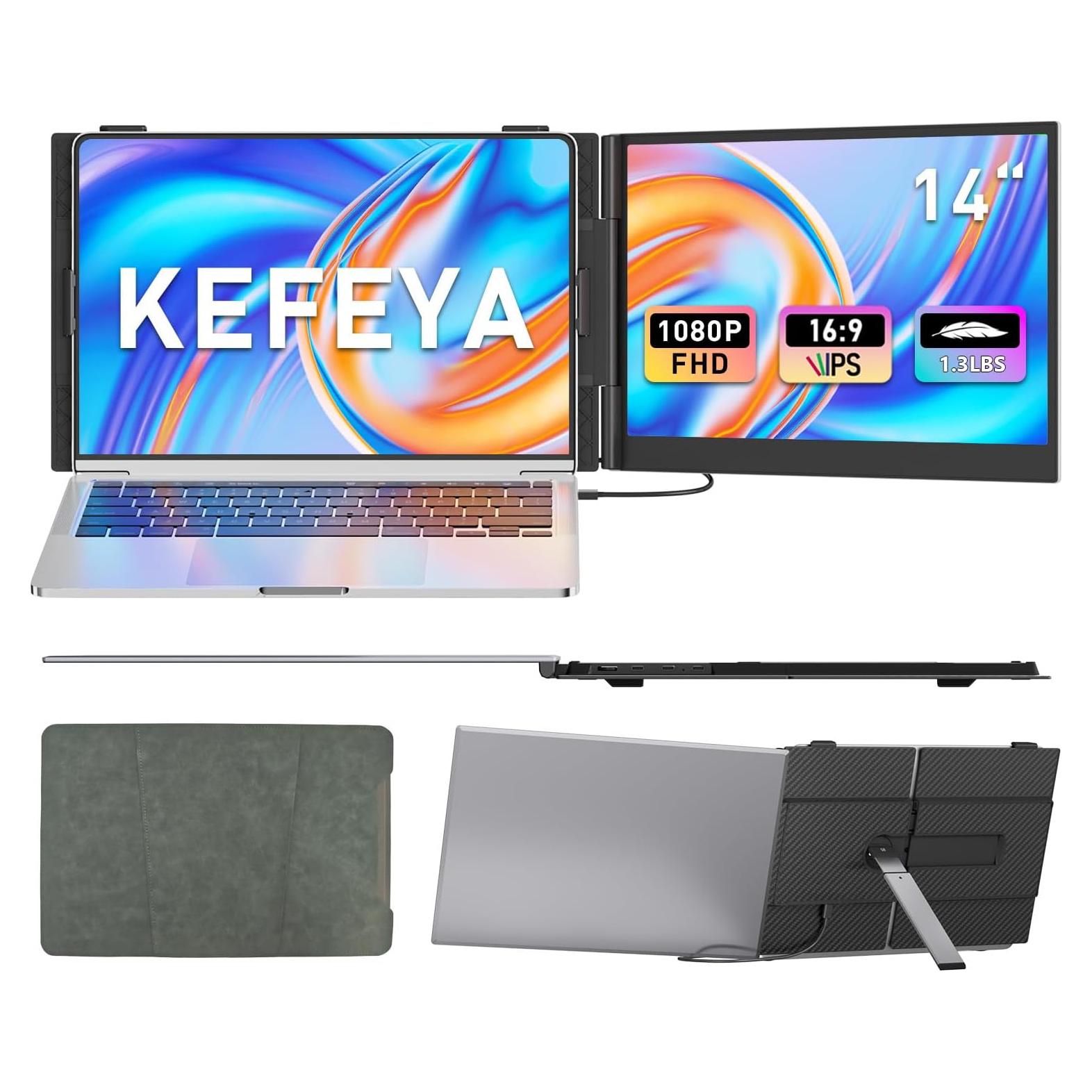 Extensor de Pantalla Portátil KEFEYA 14" FHD 1080P USB-C/HDMI