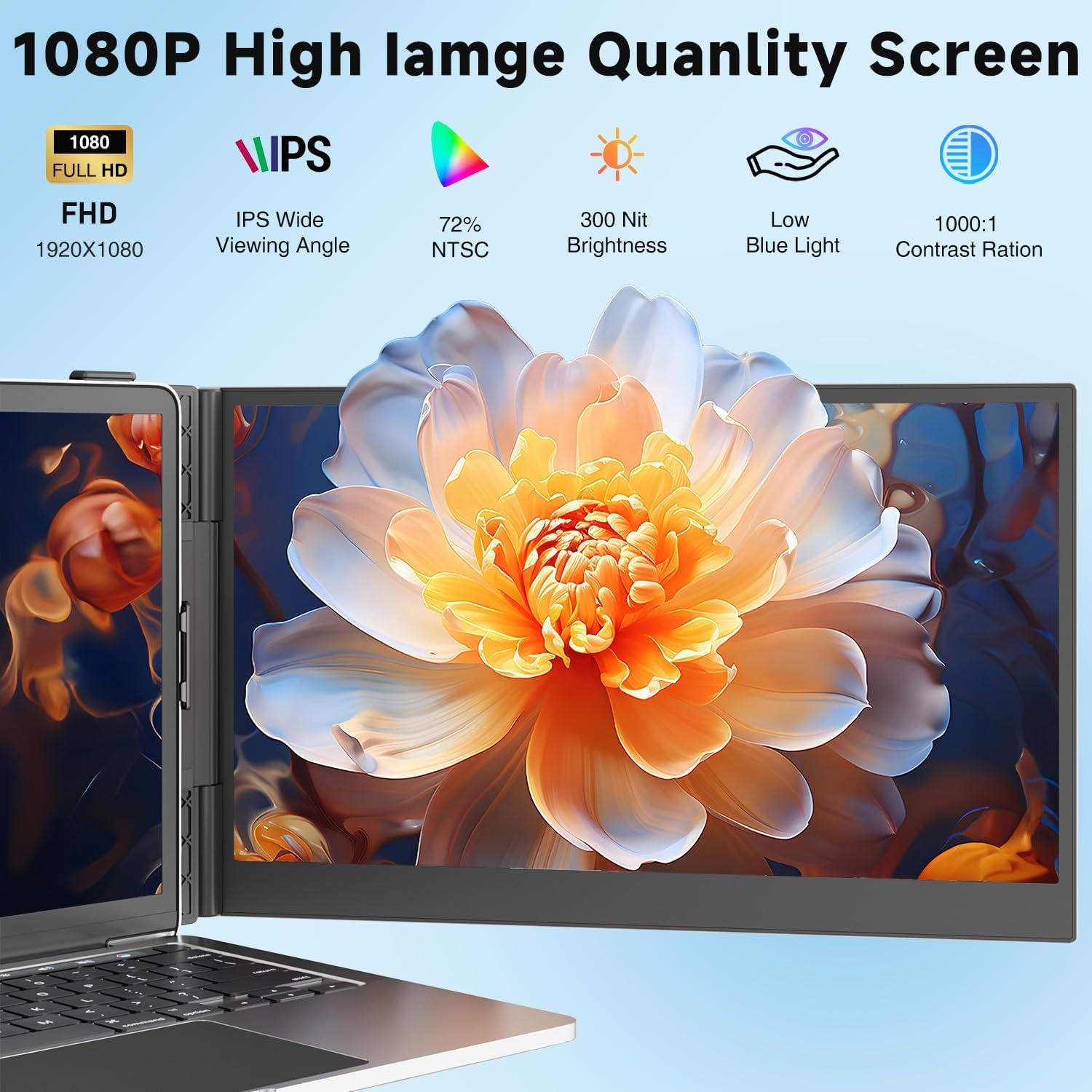 Extensor de Pantalla Portátil KEFEYA 14" FHD 1080P USB-C/HDMI