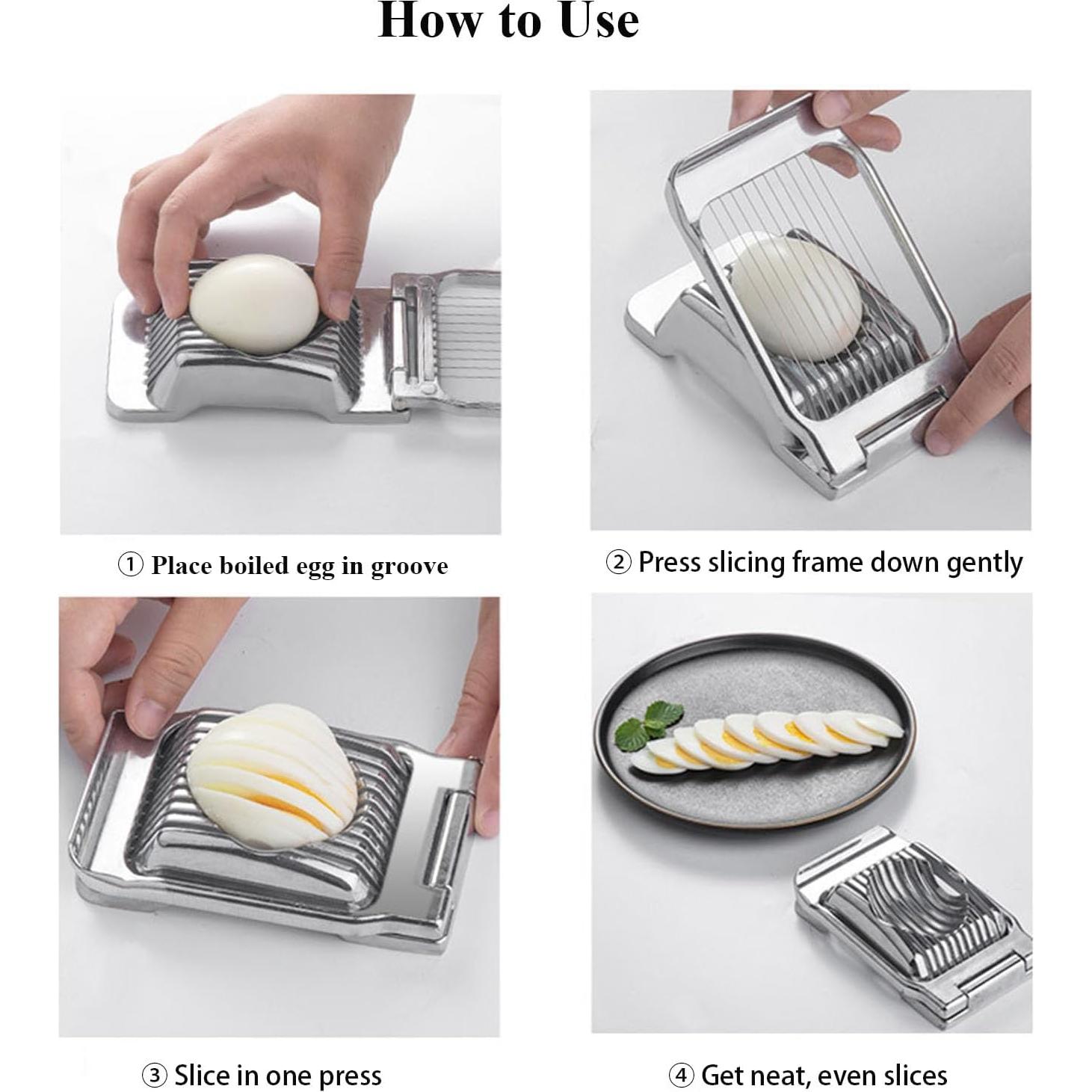 Cortador de Huevos y Frutas QHUAFoRen de Acero Inoxidable