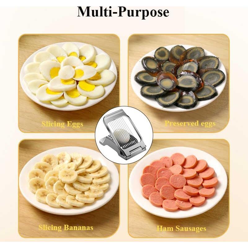 Cortador de Huevos y Frutas QHUAFoRen de Acero Inoxidable
