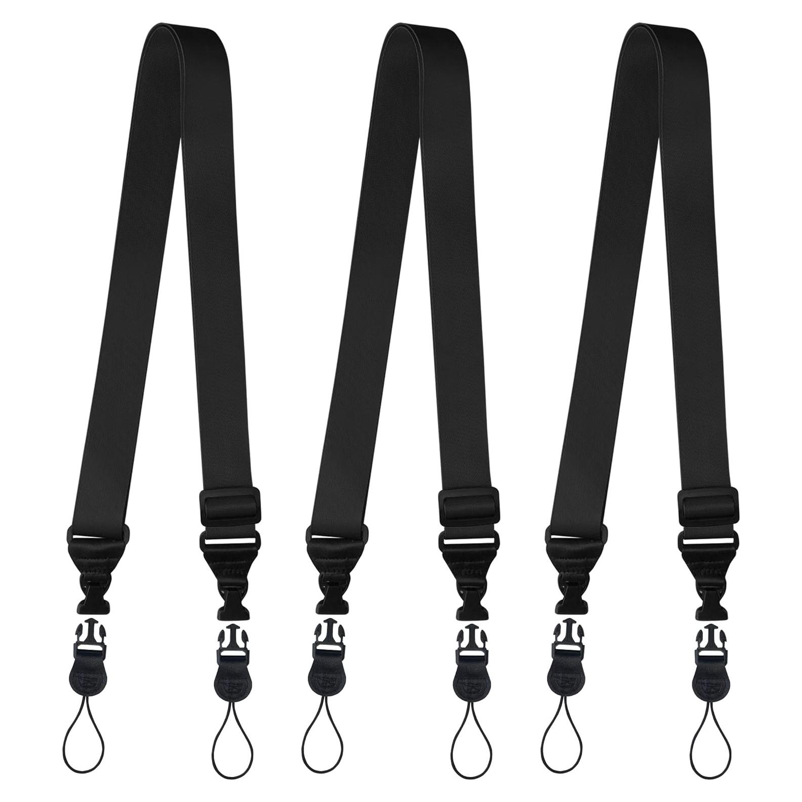 Paquete de 3 correas ajustables Gowjaw para hombro - Nylon negro