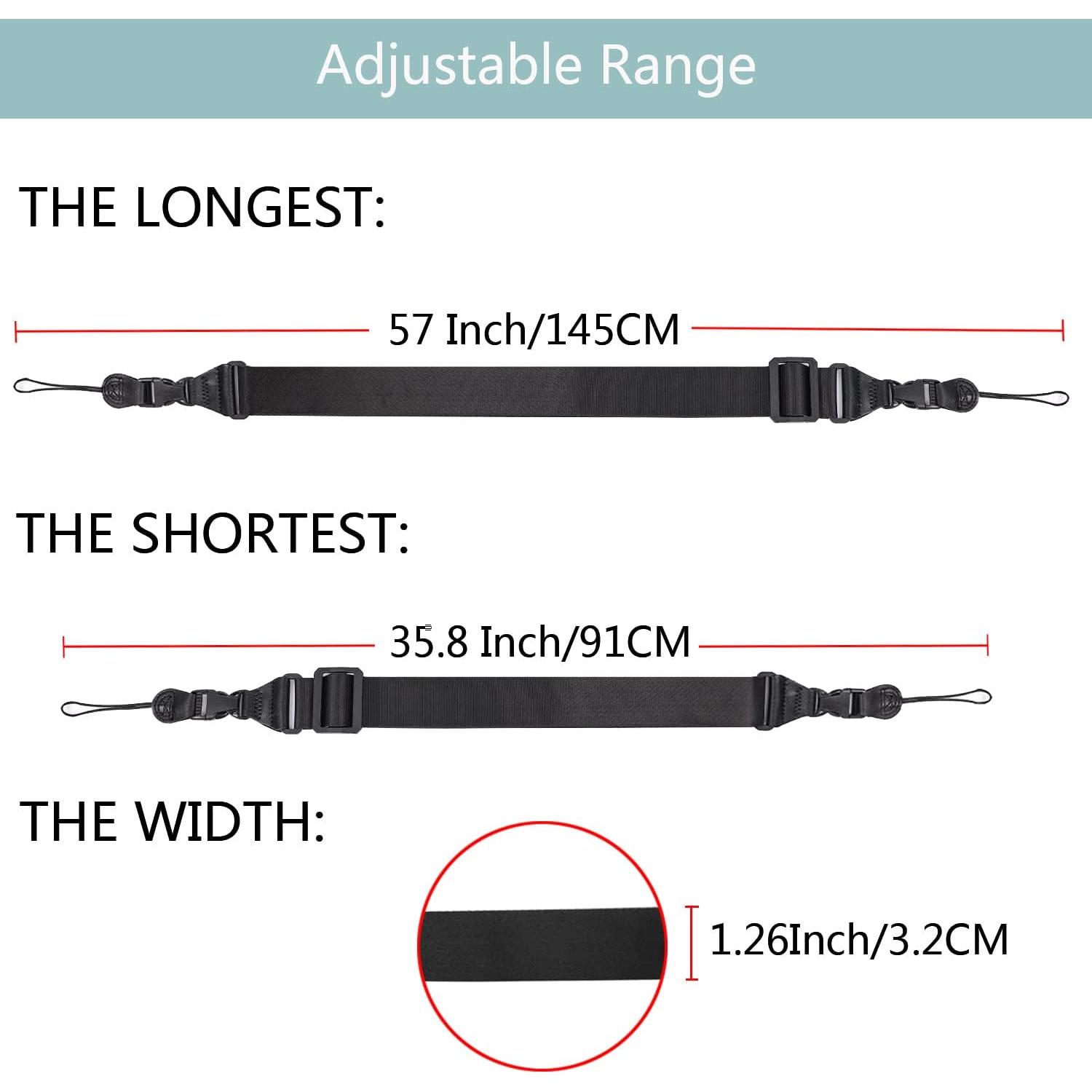 Paquete de 3 correas ajustables Gowjaw para hombro - Nylon negro