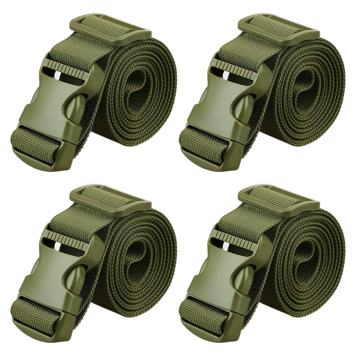 Correas de Equipaje Utilitarias MAGARROW 3.81 cm x 1.37 m 4-Pack Verde Militar