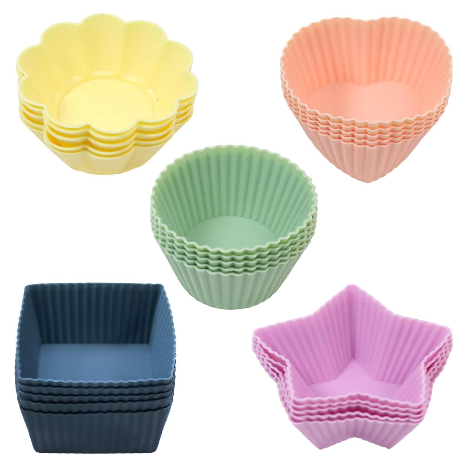 Paquete de 25 forros de silicona Genérica para muffins 5 formas