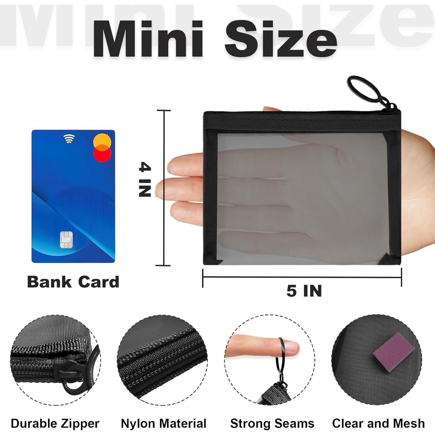 Mini Bolsas de Malla CarryEpic 4 Paquete Negro 12.7x10.16cm