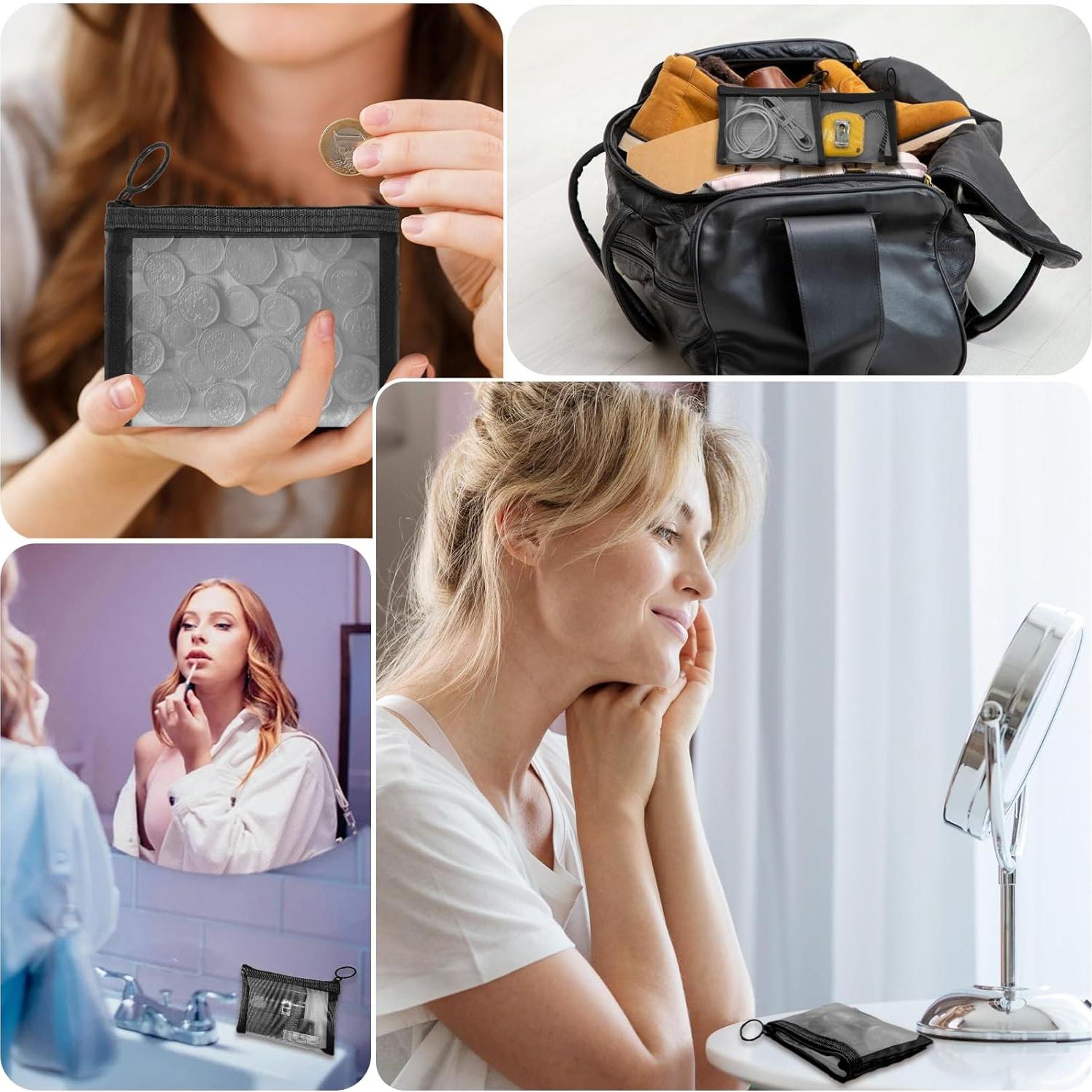 Mini Bolsas de Malla CarryEpic 4 Paquete Negro 12.7x10.16cm