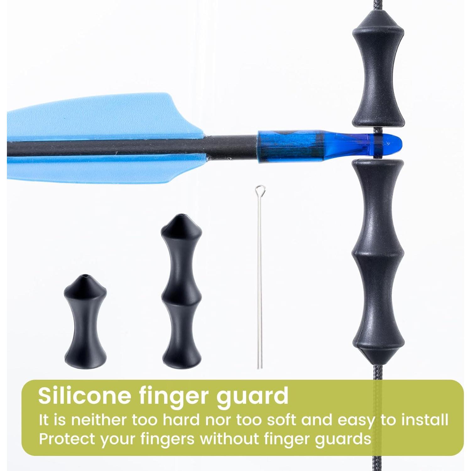 Protectores de Dedos para Cuerda de Arco VARMDUKKE Silicona Negro