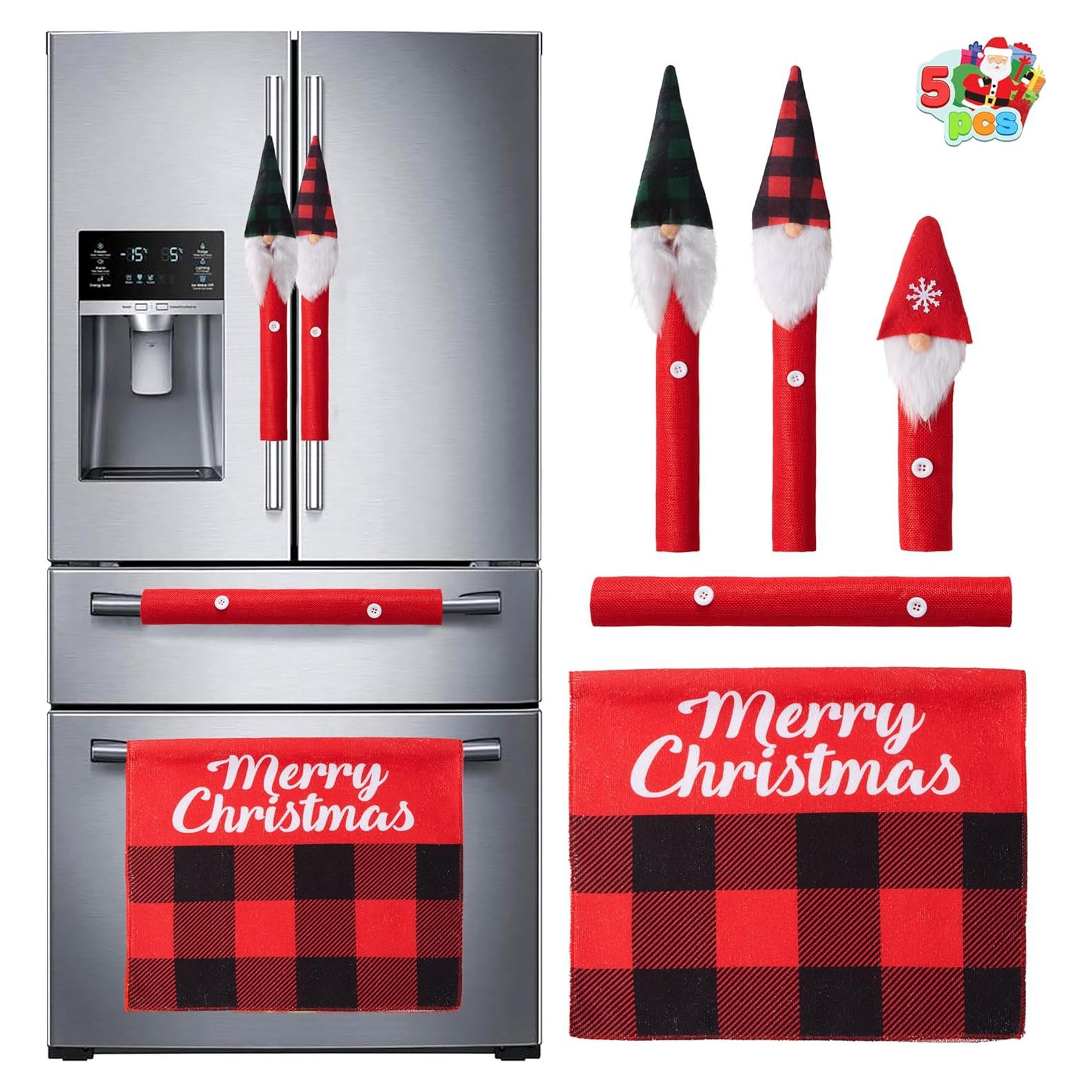 Conjunto de 5 fundas para manijas de refrigerador JOYIN Navidad