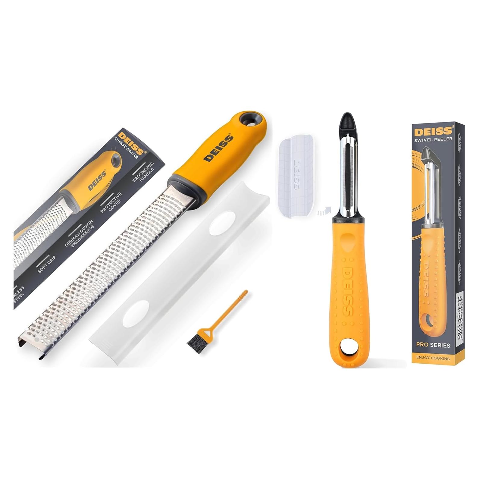 Rallador de Queso y Cítricos Deiss PRO + Pelador de Verduras