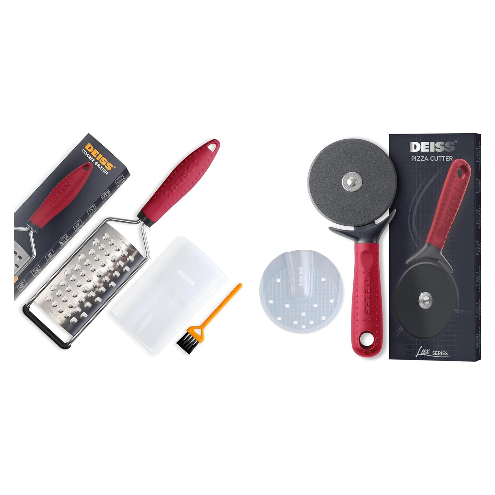 Rallador de Queso y Verduras Deiss PRO con Cortador de Pizza