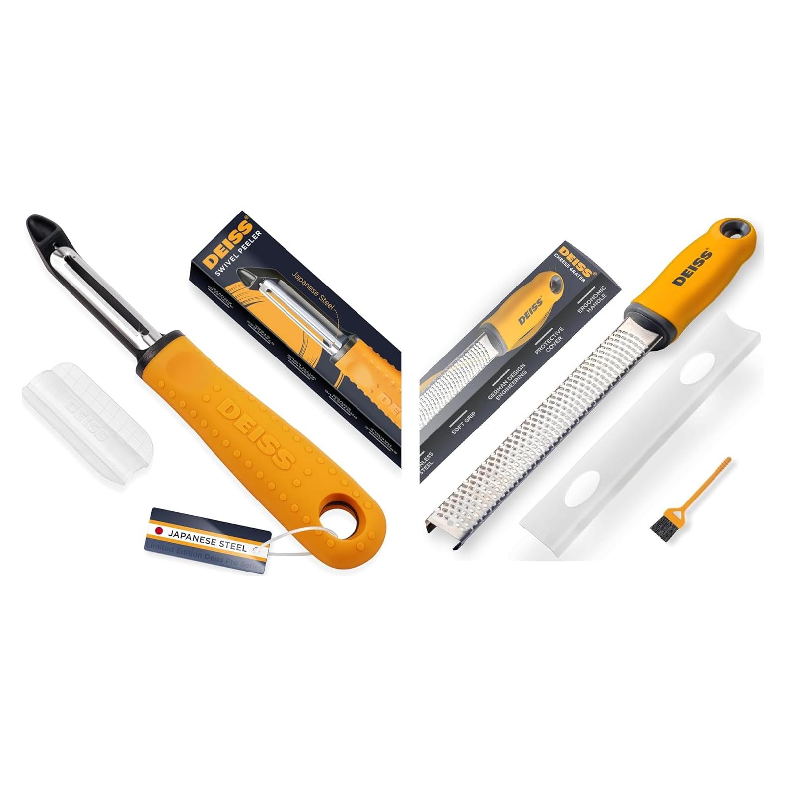 Pelador de Verduras Deiss PRO con Rallador de Queso y Cítricos