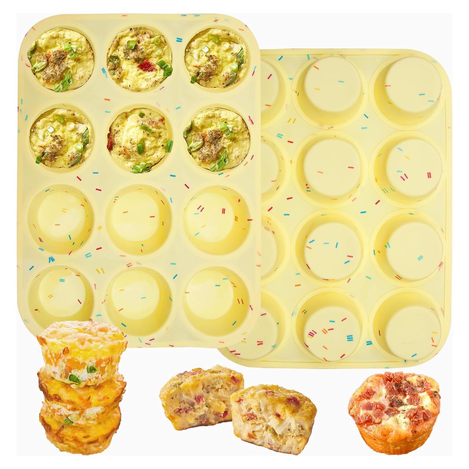 Moldes de Silicona Fchil para Horno 12 Cavidades Antiadherente