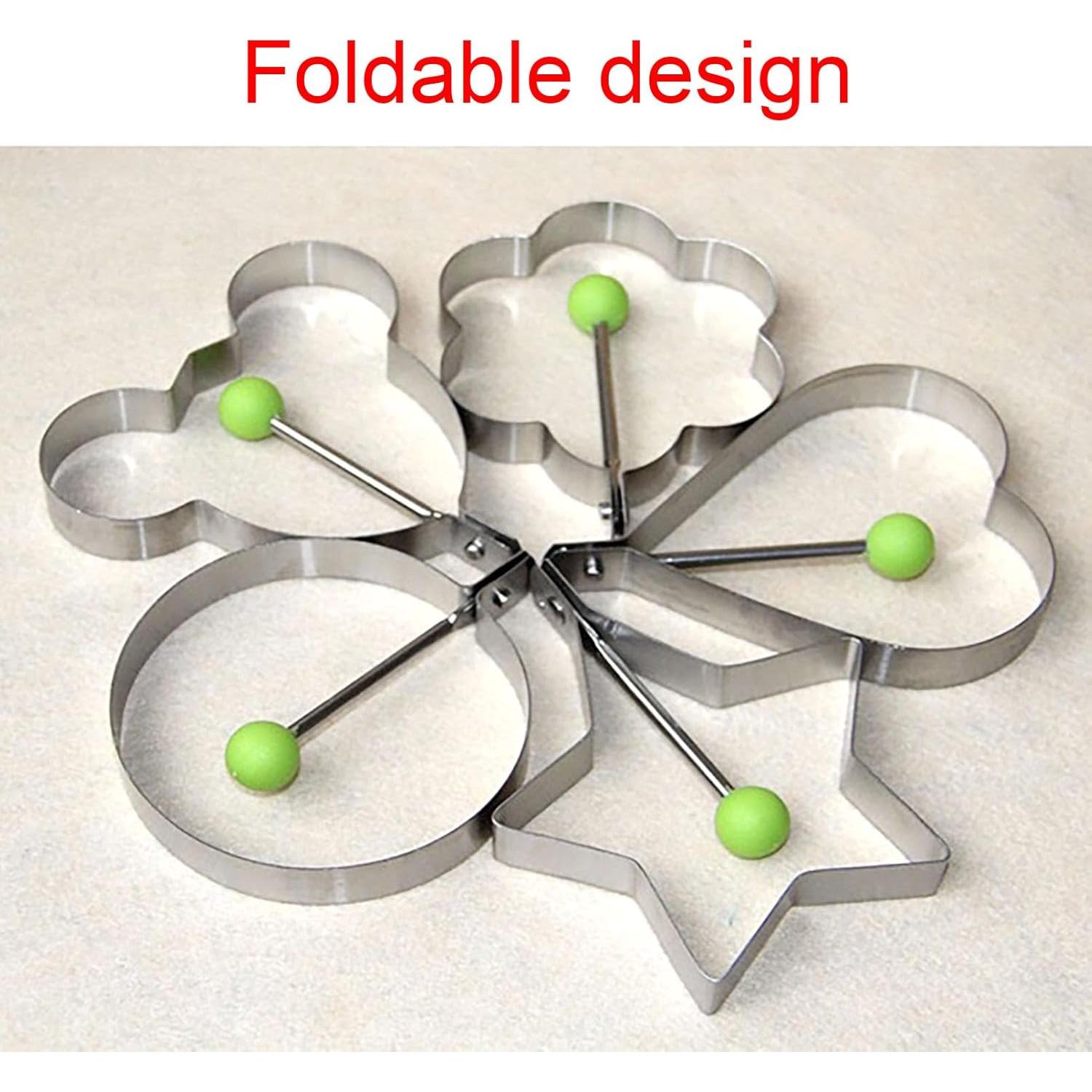 Moldes de Huevo YIKANGHENG Acero Inoxidable 5 Piezas